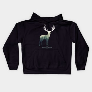 Protect Wildlife - Nature - Deer Silhouette Kids Hoodie